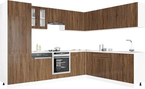 3314998 vidaXL Комплект кухненски шкафове от 14 части Porto, инженерно дърво