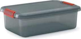 Сива пластмасова кутия за съхранение с капак 59x39x18 cm K Latch Box – KIS