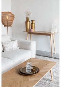 Конзолна маса с дъбов плот в естествен цвят 40x120 cm Fabio – White Label