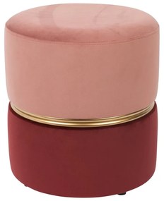 Червено-розова кадифена табуретка Bubbly – White Label