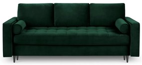 Разтегателен диван от зелено кадифе Santo - Milo Casa