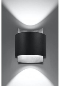 Черна стенна лампа Forgmi - Sollux