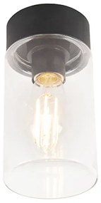 Модерна таванна лампа черна 22,6 см IP44 - Jarra