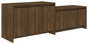 813028 vidaXL ТВ шкаф, кафяв дъб, 146,5x35x50 см, инженерно дърво