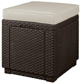 Тъмнокафява градинска табуретка Cube – Keter