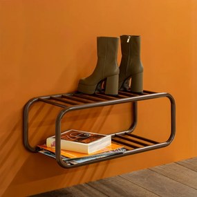 Тъмнокафява метална висяща стойка за обувки 72x28x35 cm Retro – Spinder Design