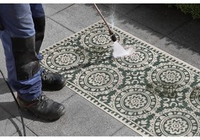 Зелен и кремав килим на открито , 80 x 250 cm Jardin - NORTHRUGS