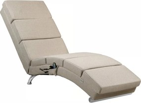 Релаксиращ масажен шезлонг Лондон с отопление textília sivá