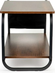 Холна маса с поставка за списания, Modernhome, 2 Mdf нива, метална конструкция, лофт стил