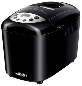 Хлебопекарна Mesko MS 6022, 1/1.5 кг, 850 W, 15 програми, LCD Дисплей, Двойна бъркалка, Подвижна кошница, Черен