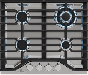 Klarstein Turbocast газов плот, 304 неръжадема стомана| 5 колтона, професионална чугунена стойка, колтон wok