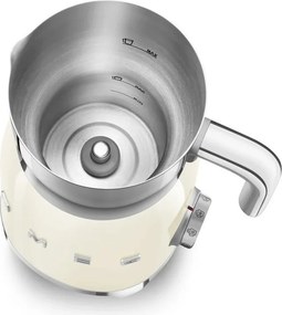 Уред за разпенване на мляко Smeg MFF11CREU, 500 W, 600 мл, 8 програми, Подвижна кана, Автоматично изключване, Крем