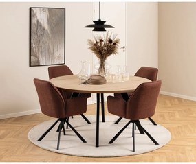 Тапицирани трапезни столове в комплект с подлакътници 2 бр. в тухлен цвят Glenda – Actona