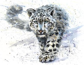 Тапет – Рисуван леопард
