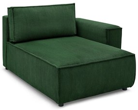 Зелен модул за диван от велур, десен ъгъл Nihad modular – Bobochic Paris