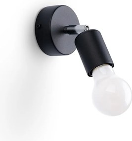 Черна стенна лампа ø 6 cm Brando - Sollux