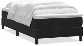 3315905 vidaXL Боксспринг легло с матрак, черно, 90x210 см, кадифе