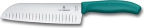Victorinox - кухненски нож Santoku SWISS CLASSIC 17 cm тюркоазен