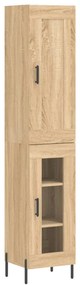 3200396 vidaXL Висок шкаф, сонома дъб, 34,5x34x180 см, инженерно дърво