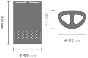 Бял метален кош за пране 55 l Selector – Brabantia