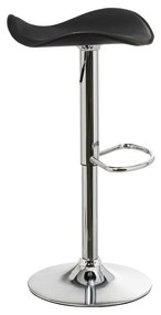 Черни тапицирани бар столове в комплект с регулируема височина 2 бр. (височина на седалката 73 cm) – Casa Selección