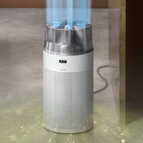 Пречиствател за въздух Dyson HJ10 HushJet™ Purifier Compact Wh/Sv 491355-01, 18 м2, 10 скорости, Hyperdymium™, HEPA, Гласови команди, Осцилация, Бял/сив