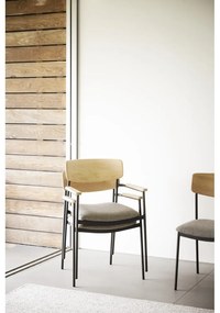 Трапезни столове в бежов и естествен цвят в комплект от 2 бр. Maymont – Rowico