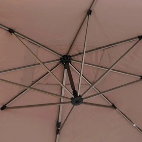 Градински чадър със странична стойка Hesperide Equador, Анодизиран,4x3 m - Сиво/Маслина