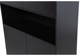 Черен модулен шкаф от борова дървесина 110x210 cm Finca - WOOOD