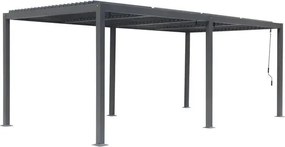 Пергола Hesperide Evonis, Алуминий и стомана, Графит, 6x3 m