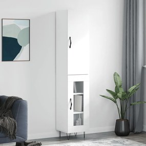 3199073 vidaXL Висок шкаф, бял, 34,5x34x180 см, инженерно дърво
