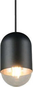 Черно метално висящо осветително тяло ø 11 cm Nara – Reality