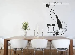 Стикер за стена в кухнята за любителите на виното 100 x 200 cm