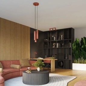 Висящо осветително тяло в тухлен цвят ø 19,5 cm Gleam – Sollux