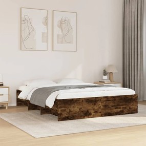 3295643 vidaXL Рамка за легло без матрак опушен дъб 160x200 см инженерно дърво