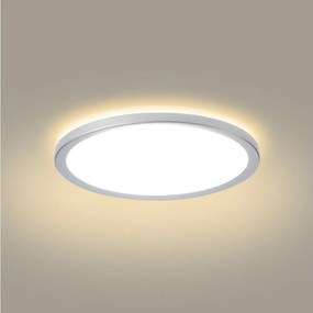 Brilagi - LED таванно осветително тяло за баня ULTRA SLIM LED/12W/230V Ø 22,5 см сребристо IP54