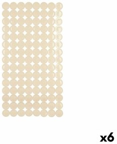 Нехлъзгаща се постелка за душ Бежов PVC 68 x 36 x 1 cm (6 броя)