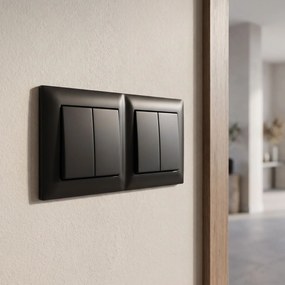 Двойна рамка за контакти OSTE JNH014-2F Black