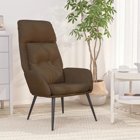 341279 vidaXL Релакс стол, кафяв, изкуствен велур