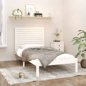 3104594 vidaXL Рамка за легло, бяла, дърво масив, 90х200 см