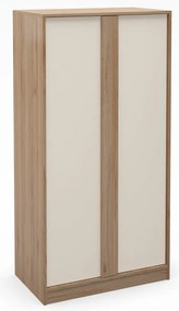 Кремаво-естествен гардероб от декор от дъб 90x180x53 cm Dennis – Marckeric