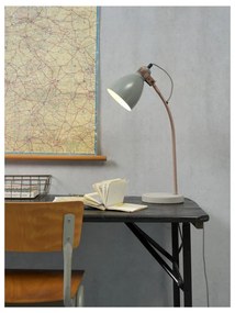 Светлосива настолна лампа с бетонна основа Denver - it's about RoMi