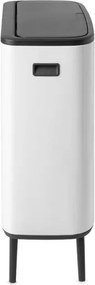 Кош за боклук Brabantia Bo Touch Hi 1001259, 60 л, Странични отвори за пренасяне, Регулируеми крака, Бял