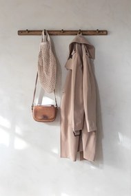 Кафява стенна закачалка от масивен дъб 72 cm Roots – Mette Ditmer Denmark