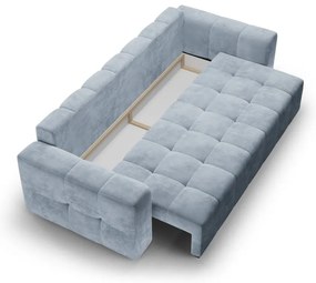 Светлосиньо кадифено канапе Luca - Milo Casa