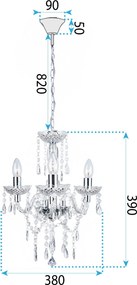 ЛАМПА EBT007-3CP GREY