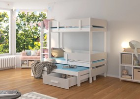 Двуетажно легло Kiruna-180 x 80-White-Gkri