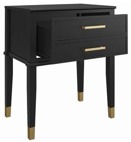Черно нощно шкафче Westerleigh – CosmoLiving by Cosmopolitan