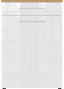 Дъбов шкаф за обувки в бял\естествен цвят Aledo - Germania