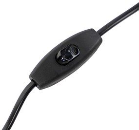 Настолна лампа бронз с кадифена абажур таупо със злато 50 см - Bruut